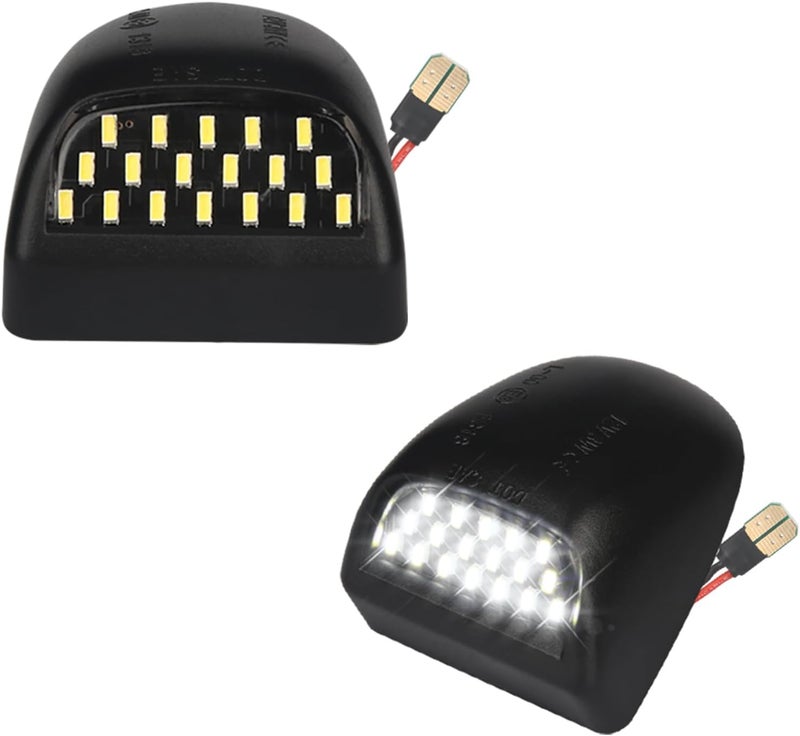 RAVSOFT LED License Plate Light tag lamp Assembly For 1999-2013 Chevy Silverado GMC Sierra 1500 2500 3500 Avalanche Suburban Tahoe Yukon Black housing 6000K White, Pack of 2 - Image 1